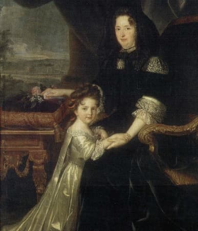 Mme de Maintenon with her nice and hier, Françoise Charlotte d'Aubigné,