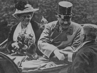 Archduke Franz Ferdinand with his wife Sophie, Duchess of Hohenberg
