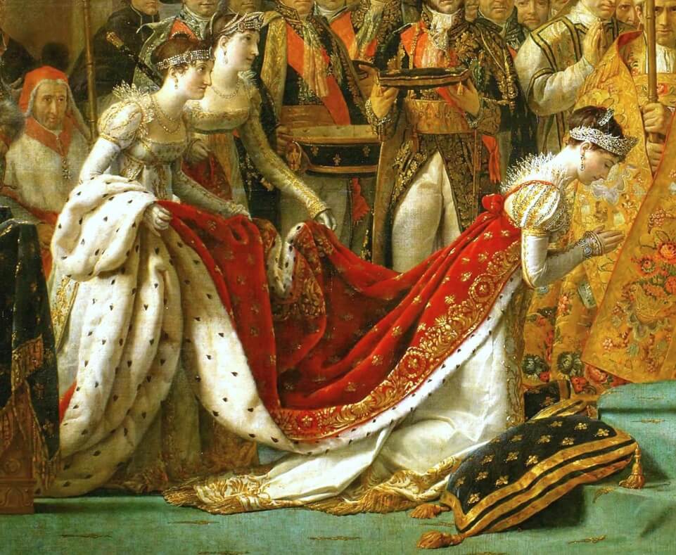 The Coronation of Napoleon by Jacques Louis David actually shows the coronation of Empress Josephine.