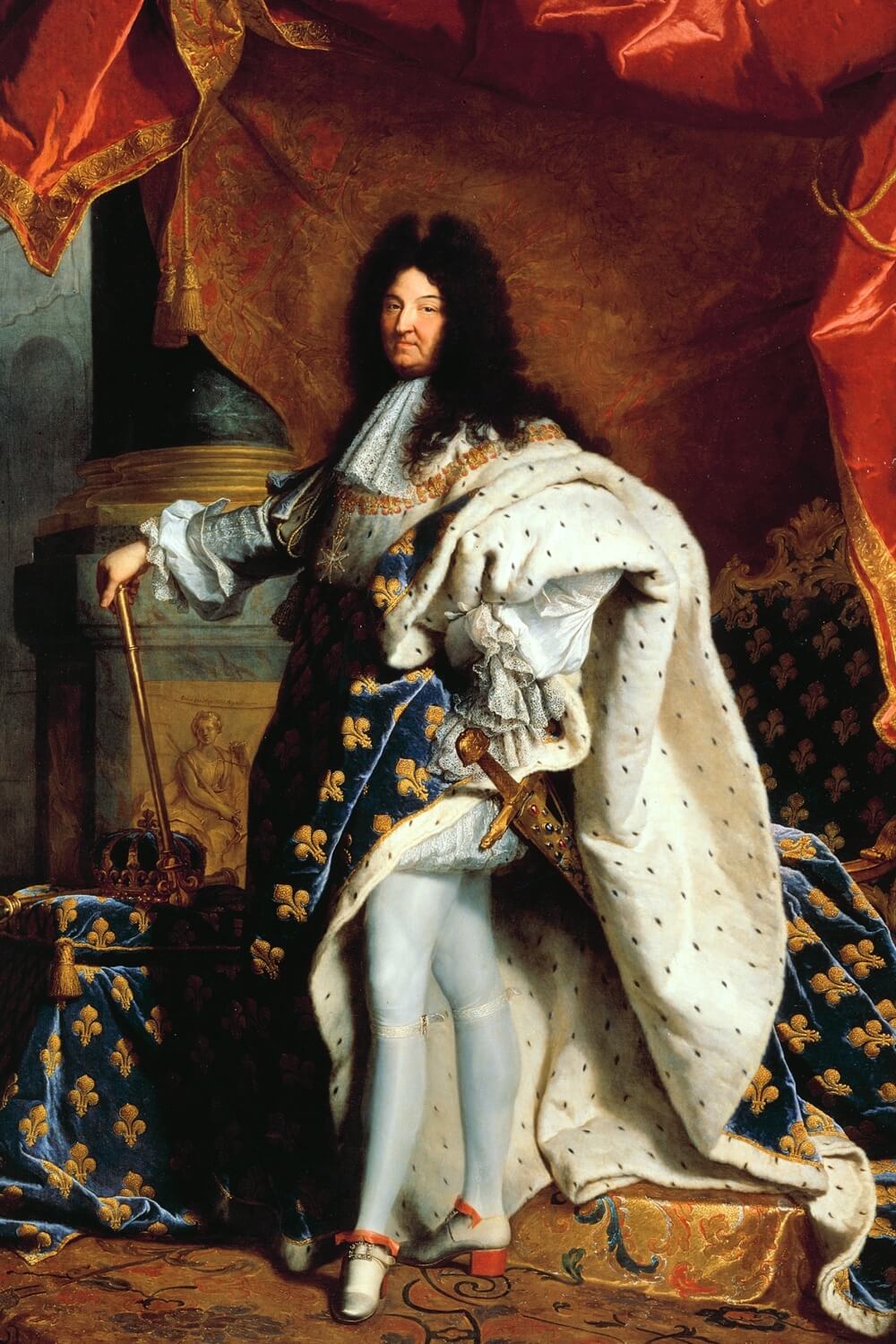 King Louis XIV at age 68 by Hyacinthe Rigaud (1701)
