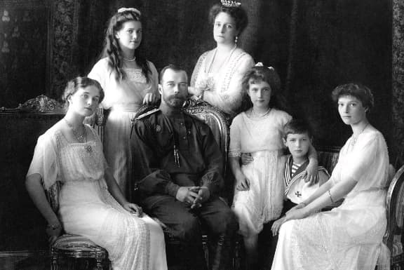 Nicholas II of Russia with his family in 1913