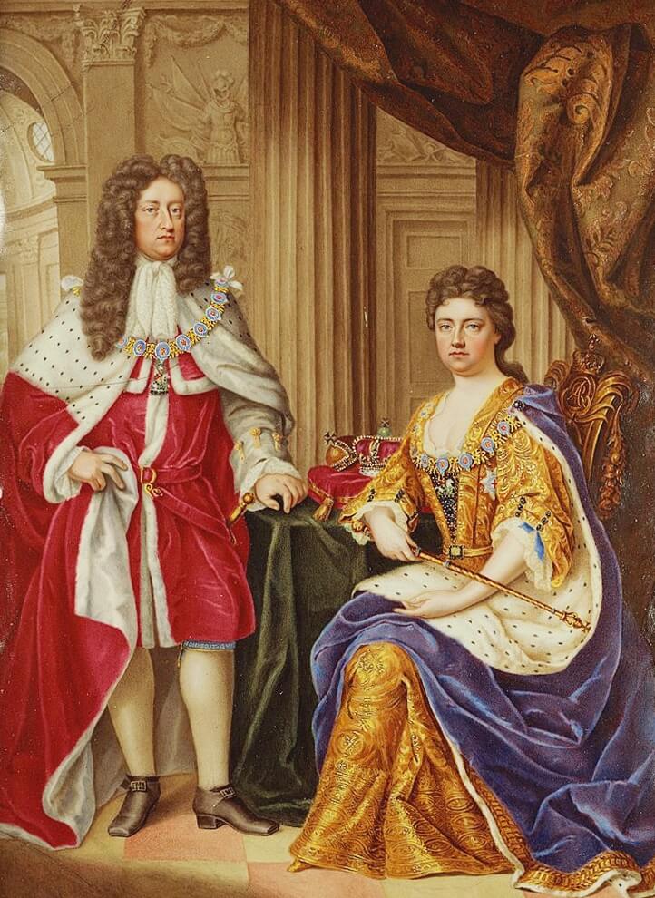 Queen Anne and Prince George, by Charles Boit 1706