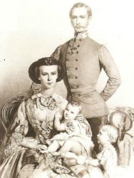 Sisi, Franz Joseph, Sophie and Gisela in 1856