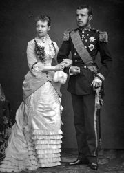 Crown Prince Rudolf of Austria-Hungary with Princess Stéphanie of Belgium