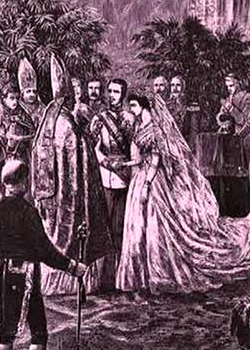 Wedding Franz-Joseph and Elisabeth, from the 'Stadtchronik Wien'