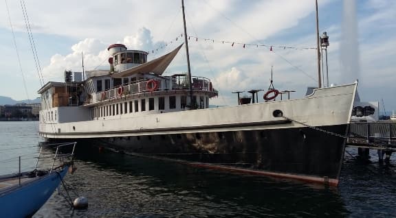 The steamship “Genève” on which Empress Elisabeth died is still afloat today ©palaces-of-europe.