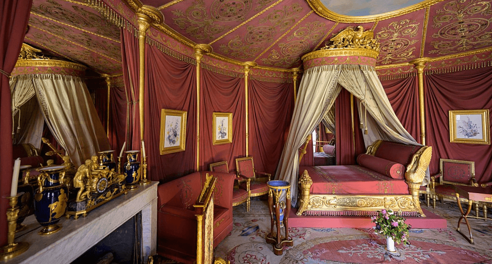 Tent-like bedroom of Josephine at the Château de Malmaison