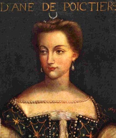Diane the Poitiers was banned from the court when King Henry was still at his death bed. His wife Queen Catherine de' Medici could not wait to get rid of her.