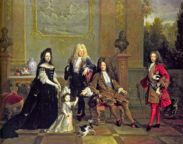 For more than a century three Bourbon kings of France resided in Versailles Palace. The genealogy of the house of Bourbon from Louis XIV till Louis XVI you can find here.