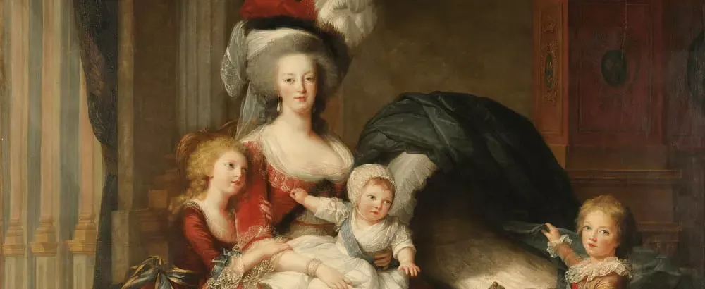 Marie-Antoinette with 3 of her children Marie-Thérèse, Louis-Charles and Louis-Joseph