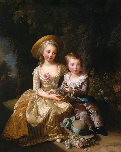 The eldest children of Louis XVI and Marie Antoinette; Princess Marie Thérèse and Louis Joseph Xavier of France, Dauphin of France