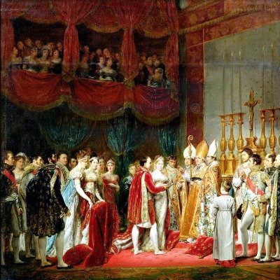 Painting by Georges Rouget of the marriage ceremony of Napoleon with Marie Louise of Austria in the Louvre chapel, 2 April 1810.