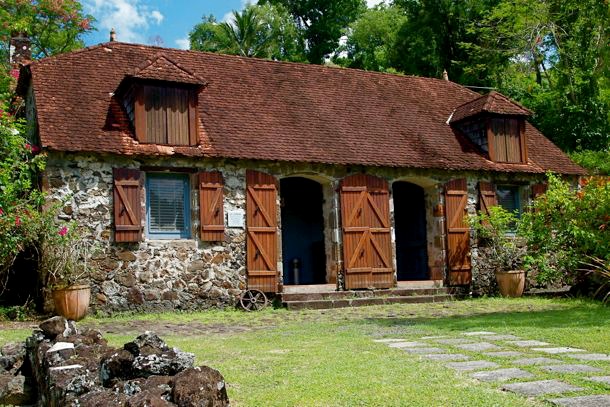 The kitchen of the Tascher de la Pagerie plantation, the birth place of Josephine de Beauharnais, holds the La Pagerie Museum. The main house was destroyed in a hurricane in 1766.