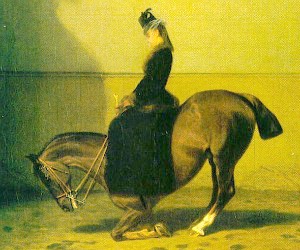 Empress Elisabeth on horseback at the Vienna Spanish Riding School