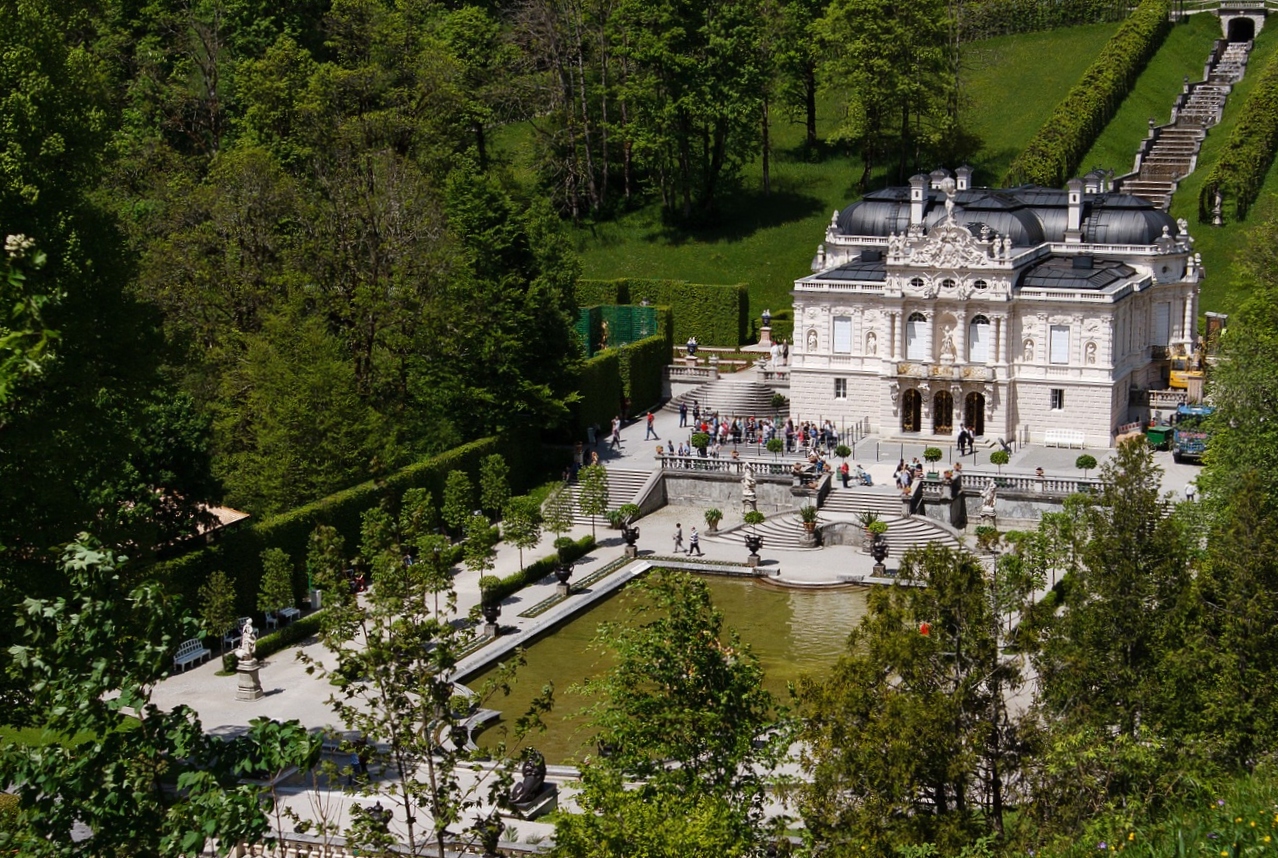 Schloss Linderhof was one of the building projects of King Ludwig II of Bavaria.